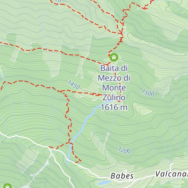 Map of Baita Bassa di Monte Zulino