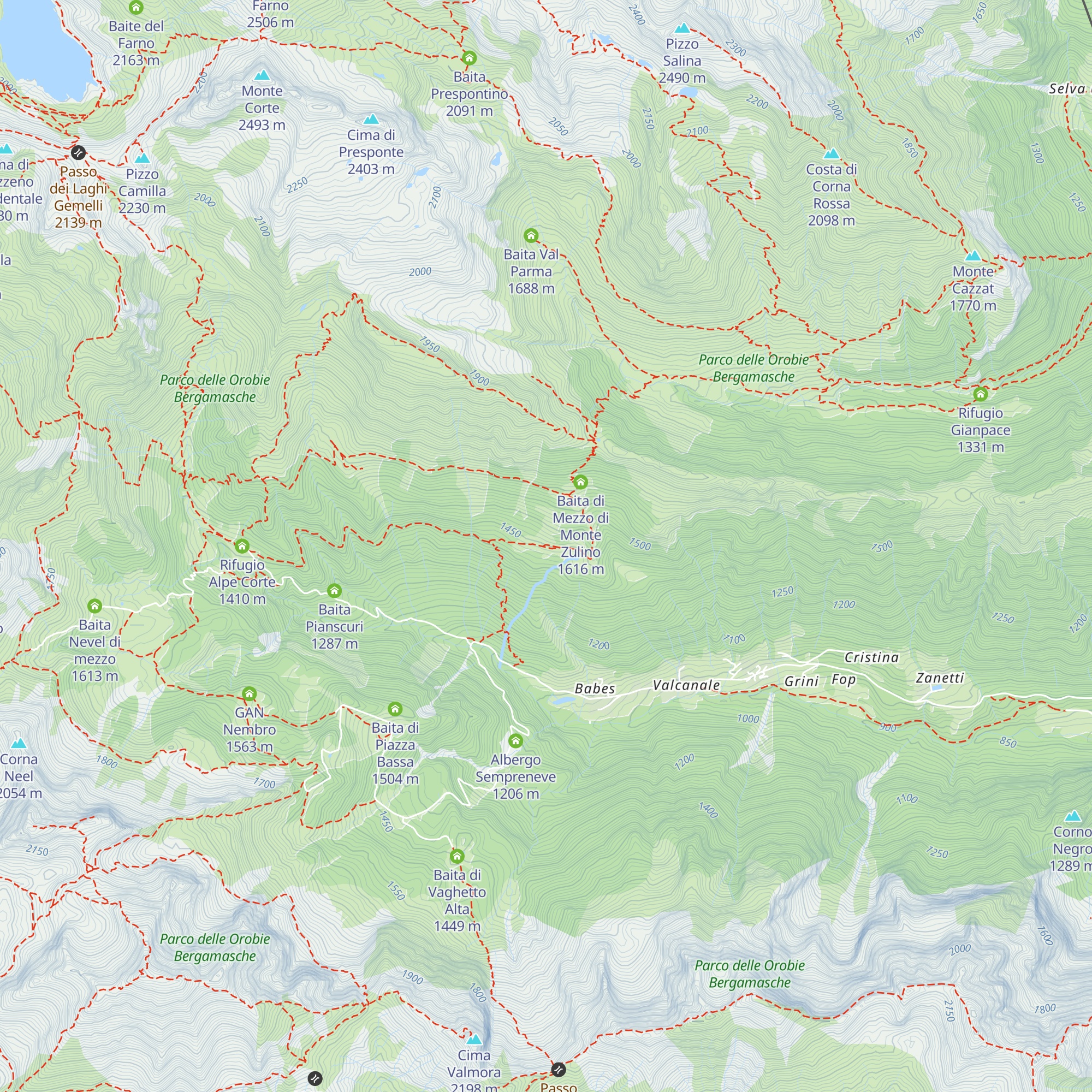 Baita Bassa di Monte Zulino map
