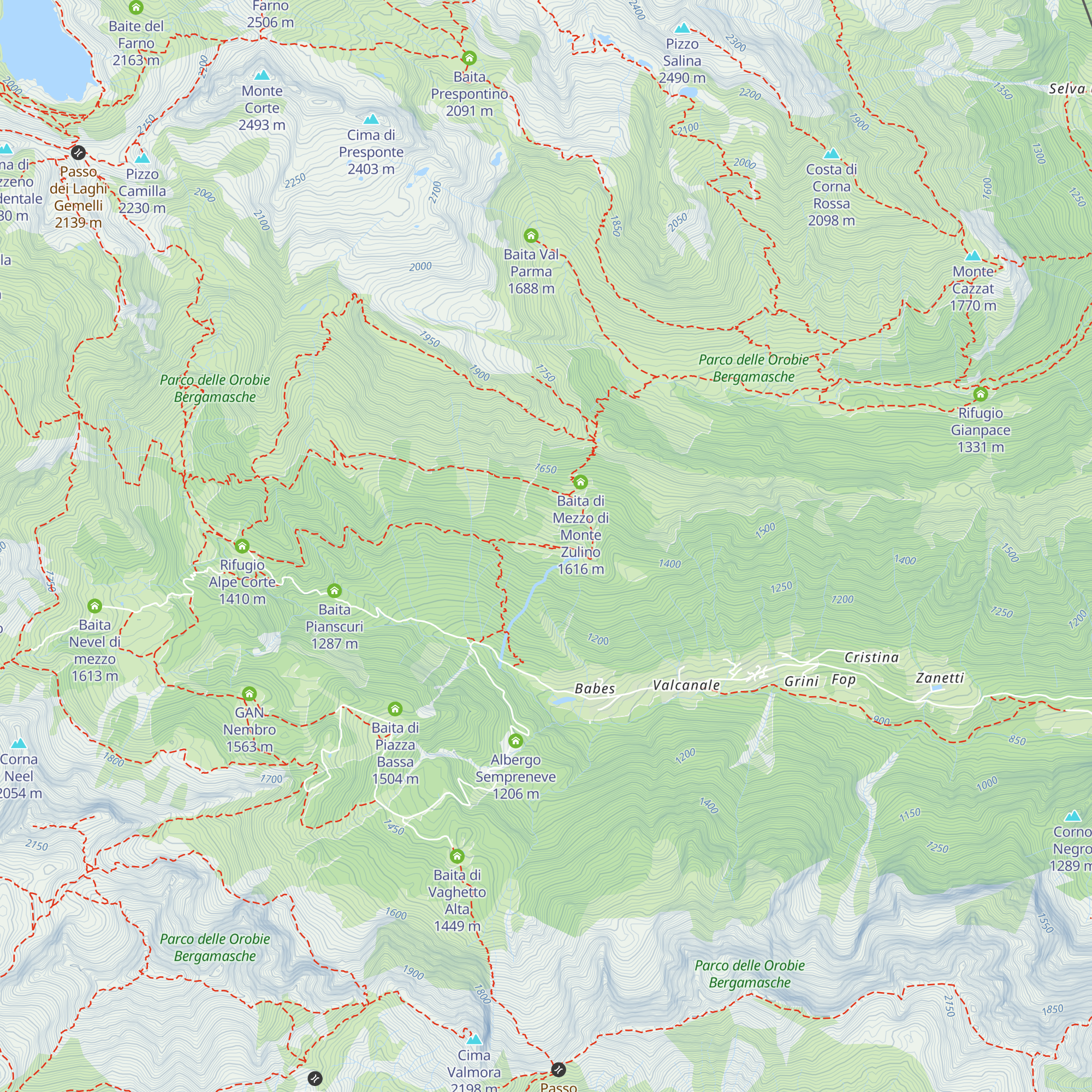 Baita Bassa di Monte Zulino map