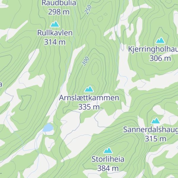 Map of Arnslættkammen