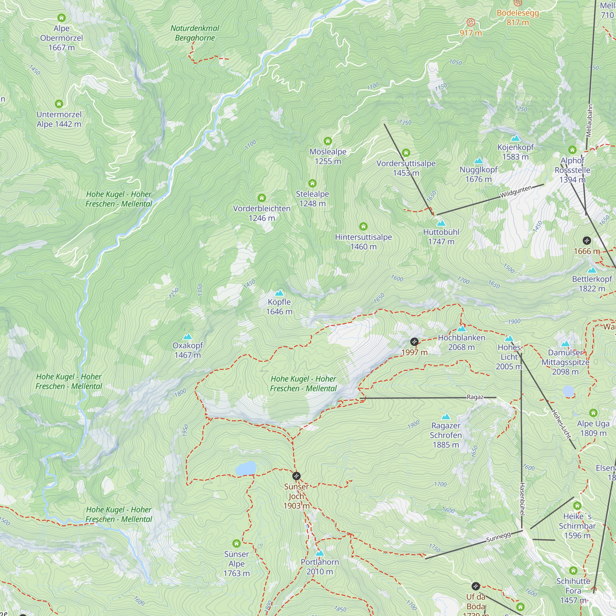 Freudenbergalpe map