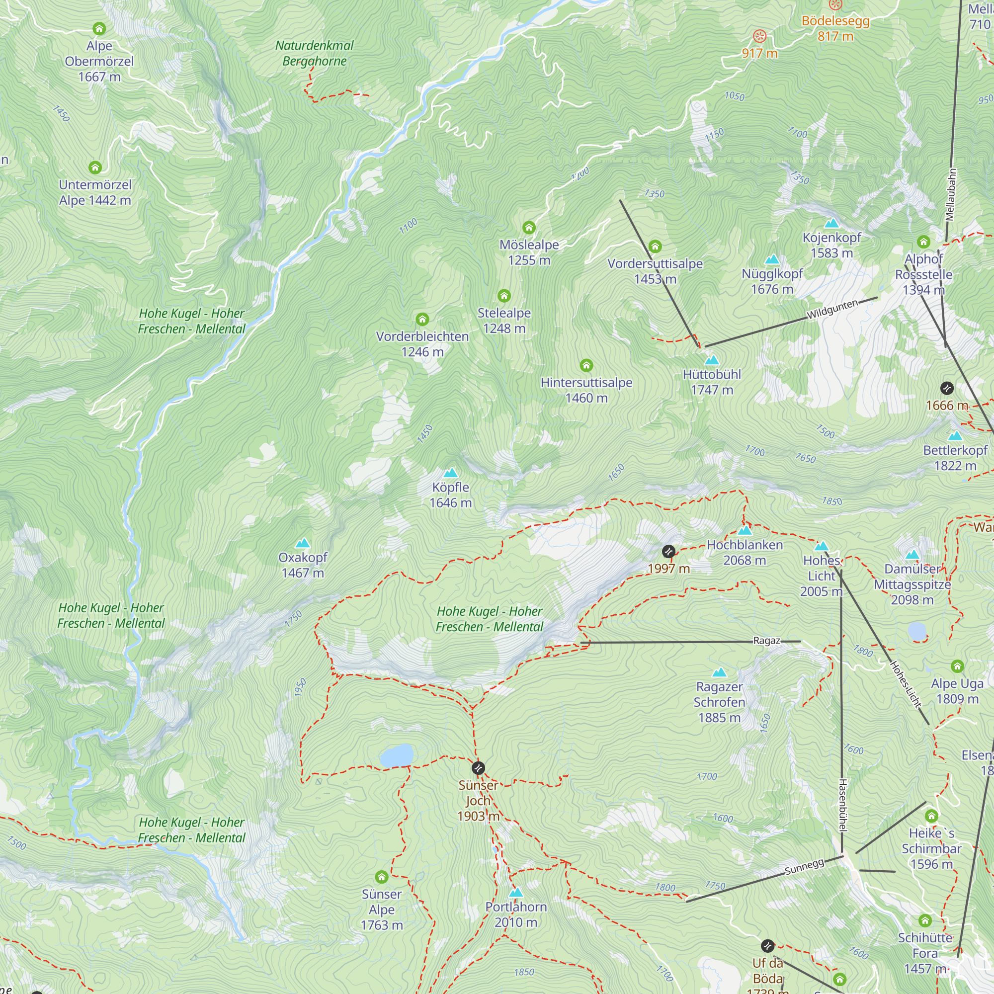 Freudenbergalpe map