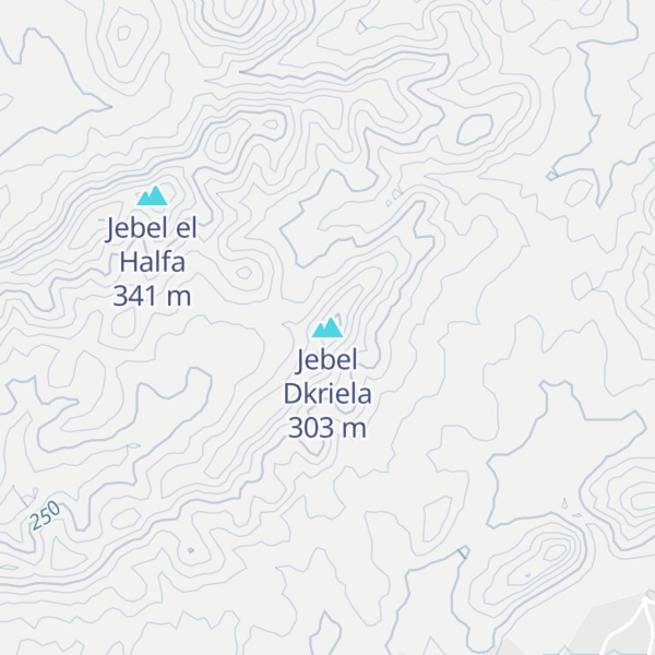Map of Jebel Dkriela
