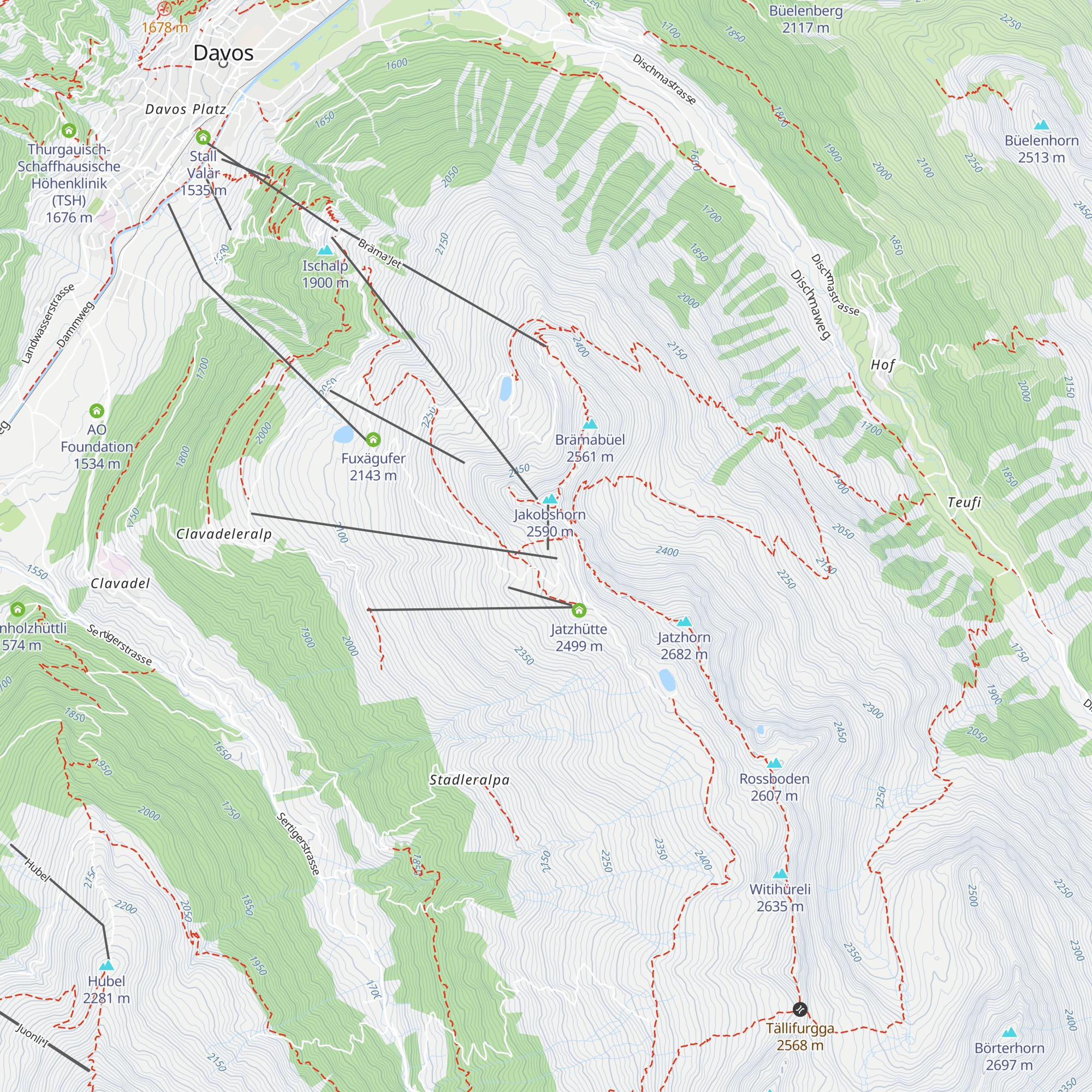 Chalet Güggel map