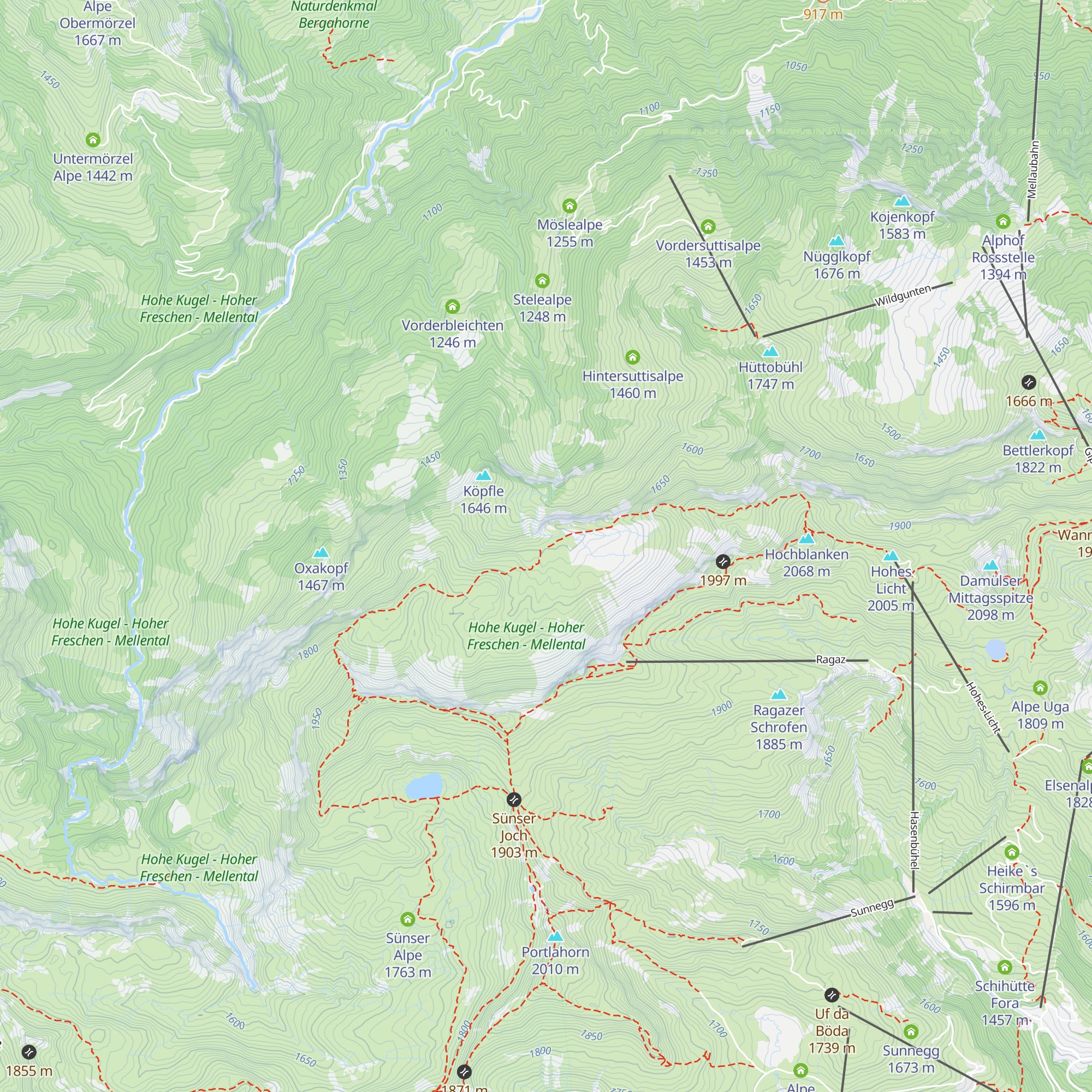 Galtsuttisalpe map