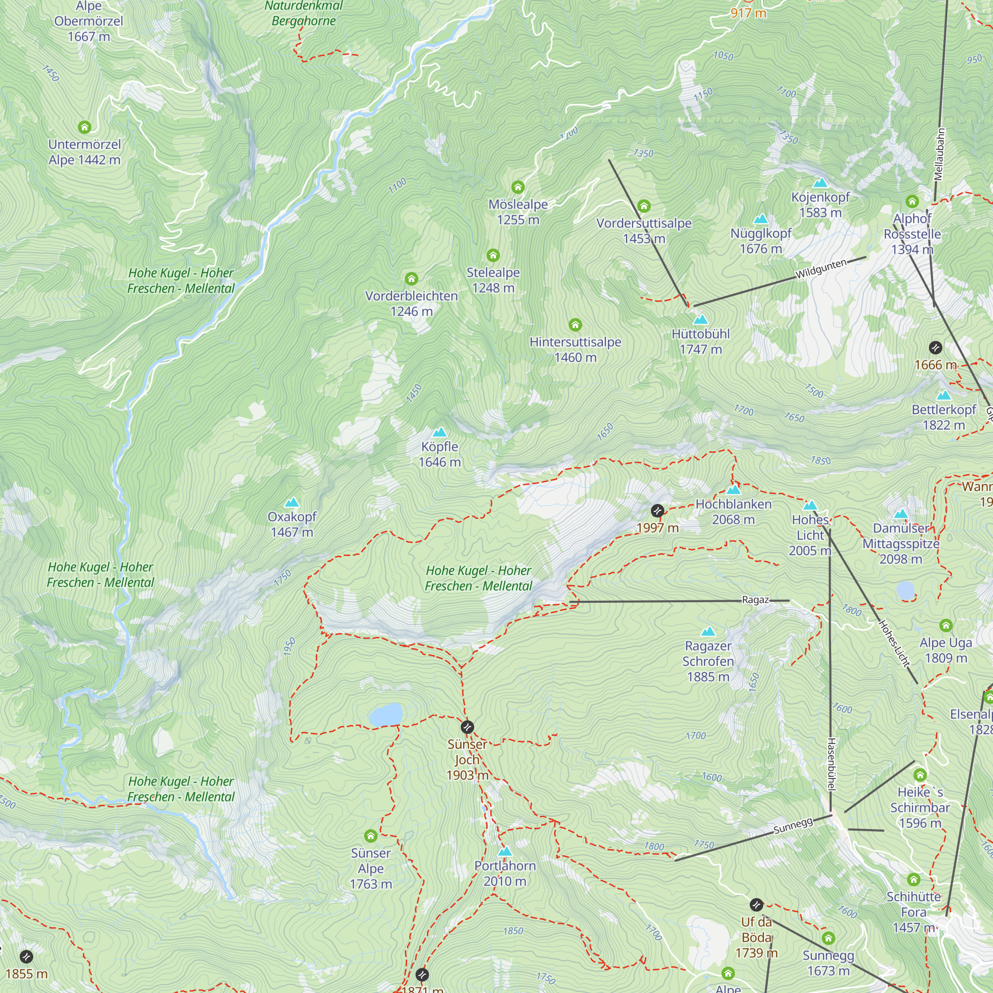 Galtsuttisalpe map