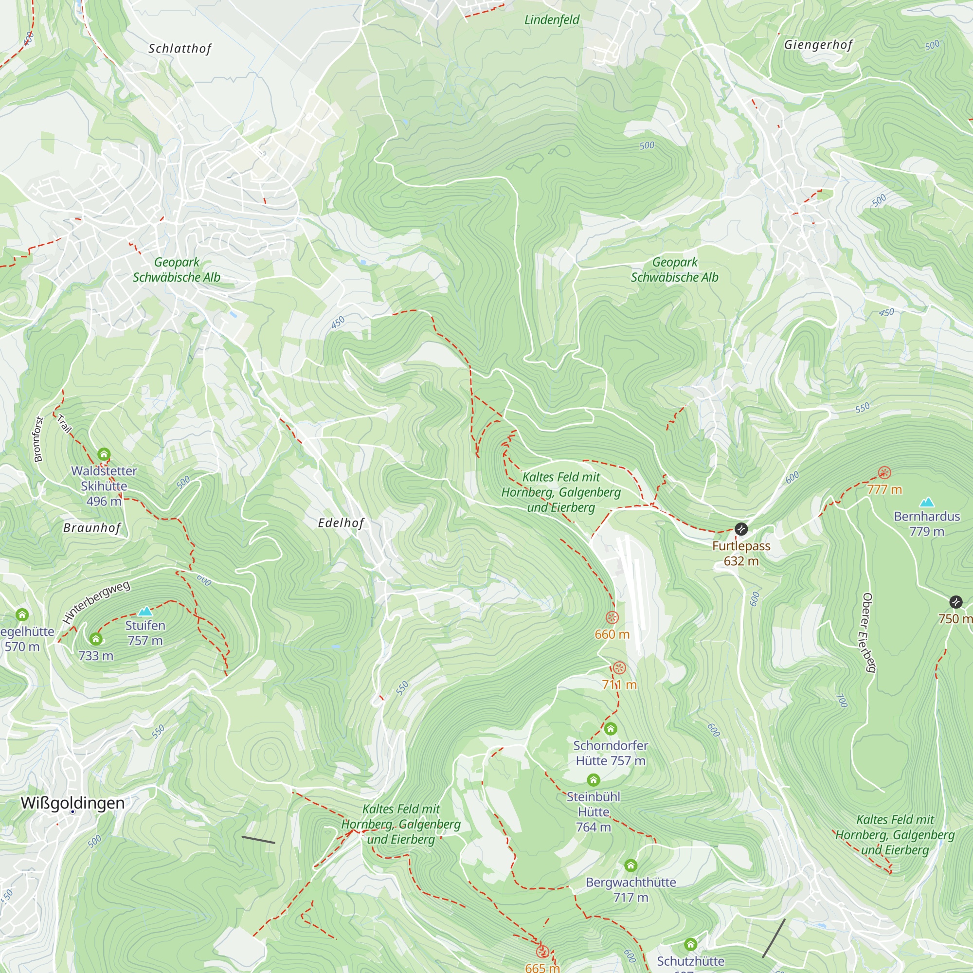 Hornberghütte map
