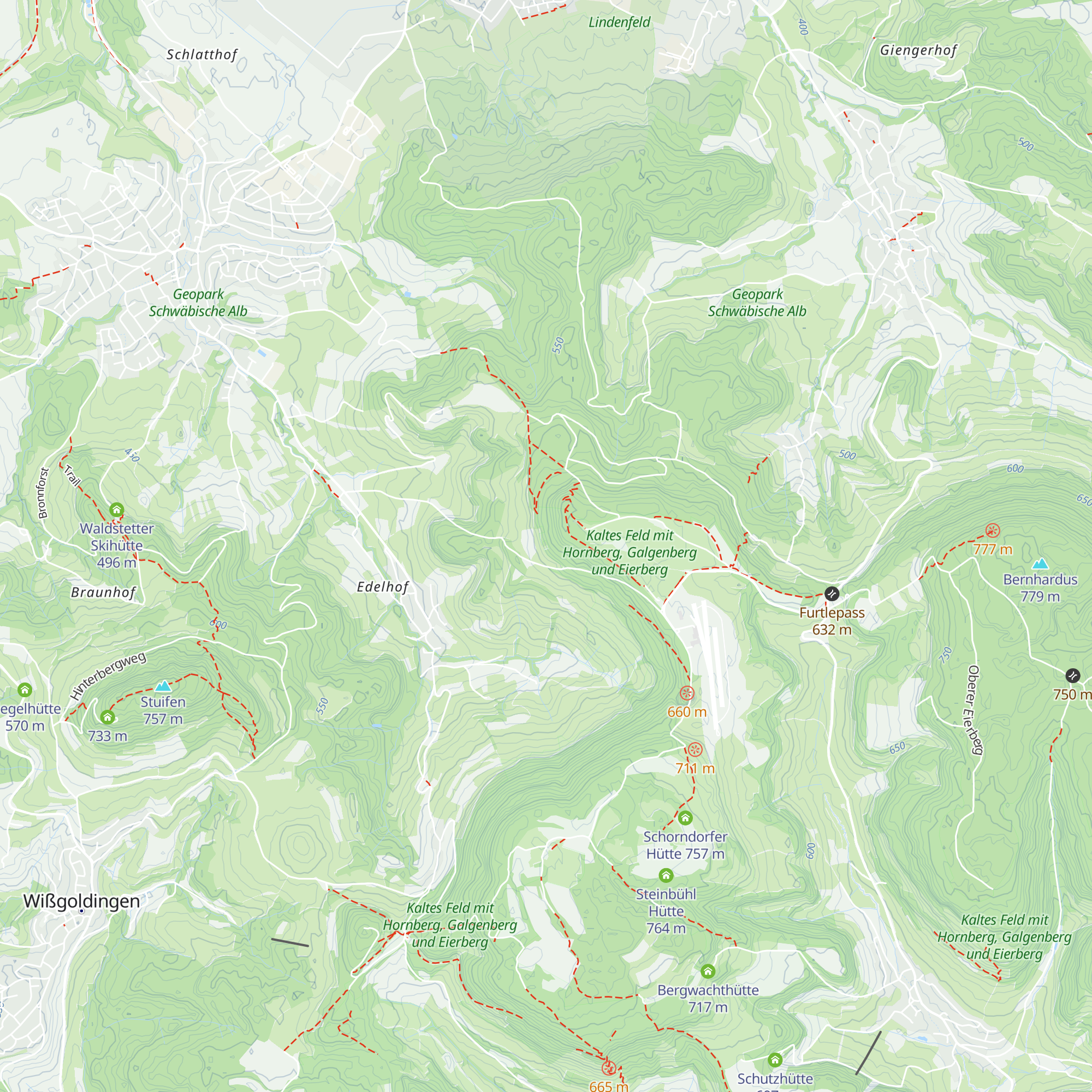 Hornberghütte map