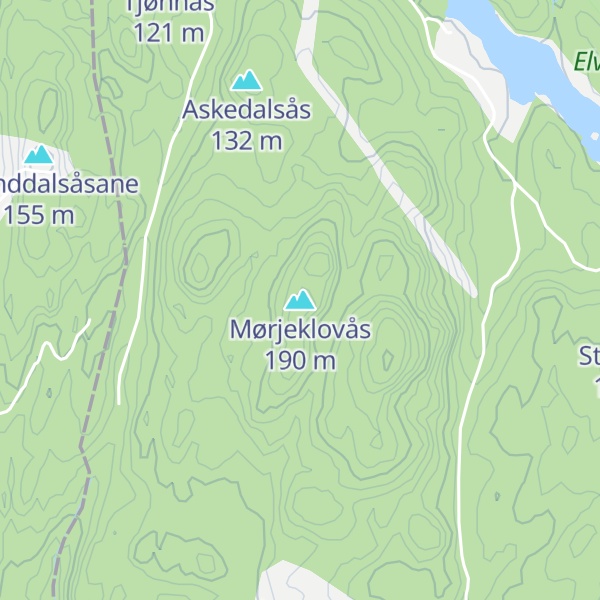 Map of Mørjeklovås