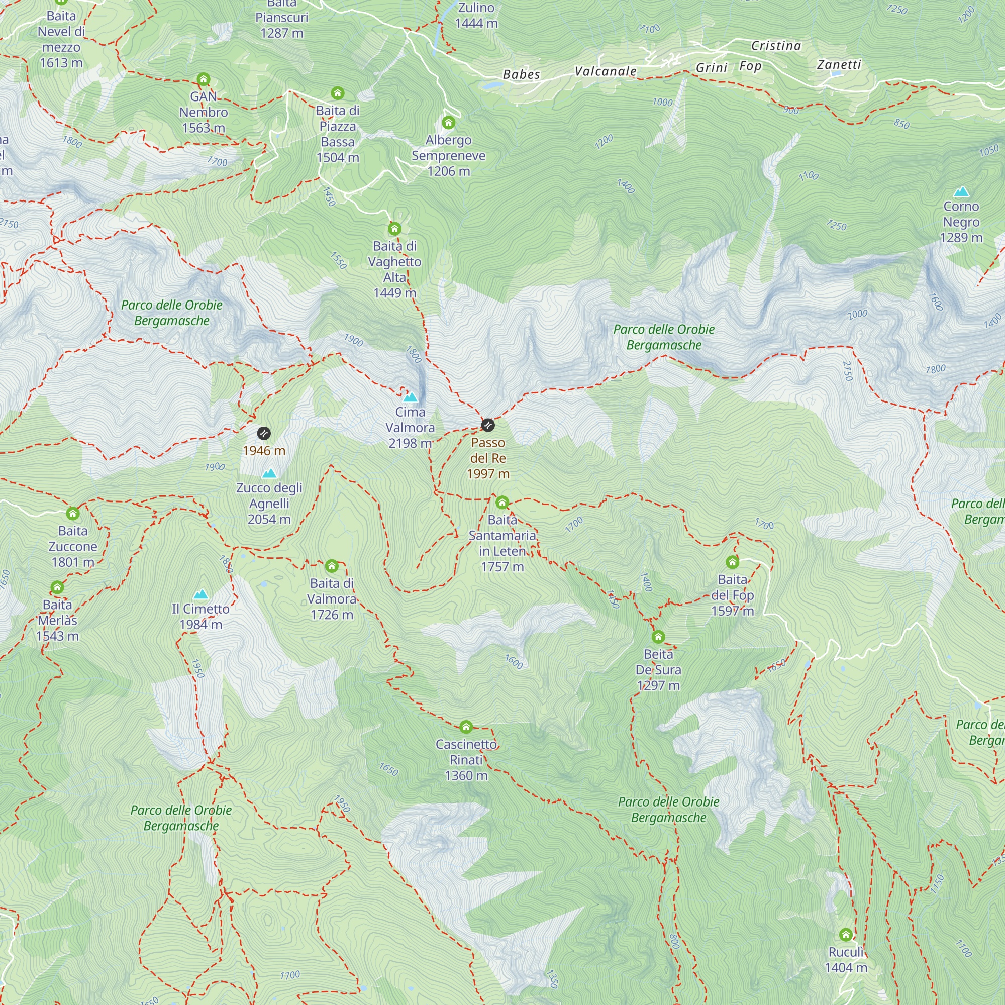 Baita Santamaria in Leten map