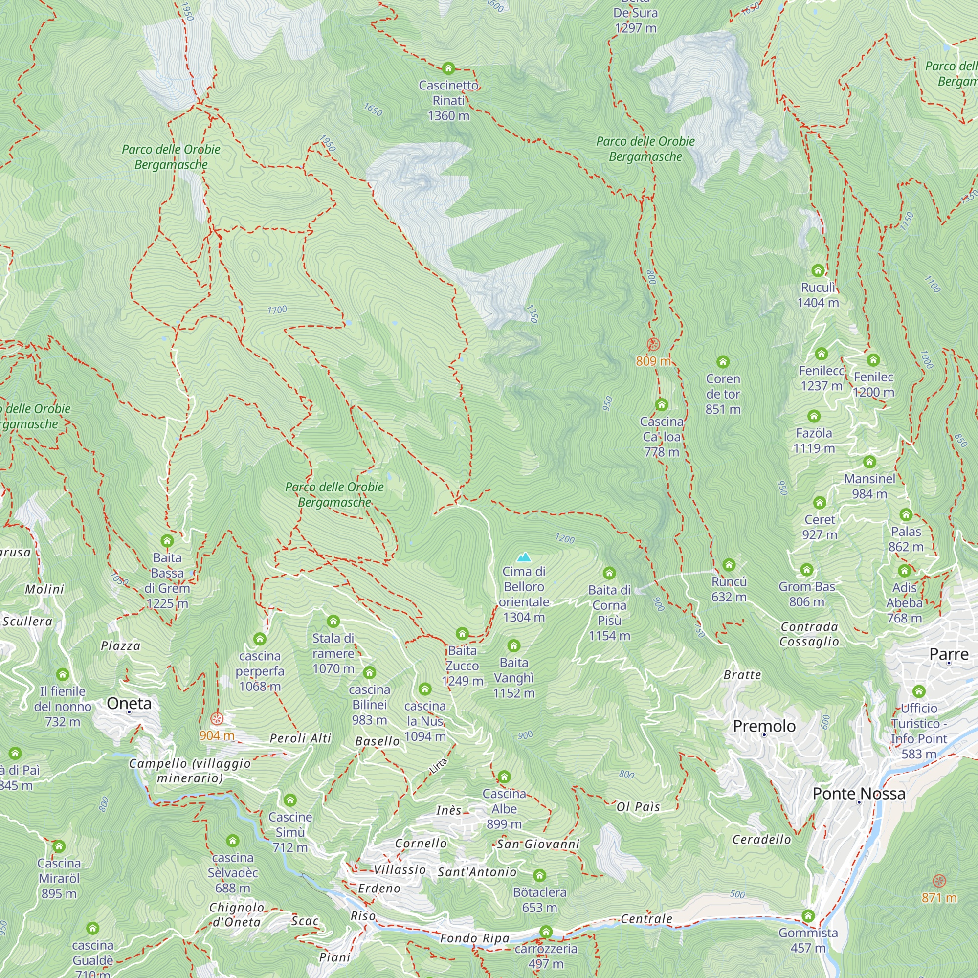Baita Vall'Acqua map