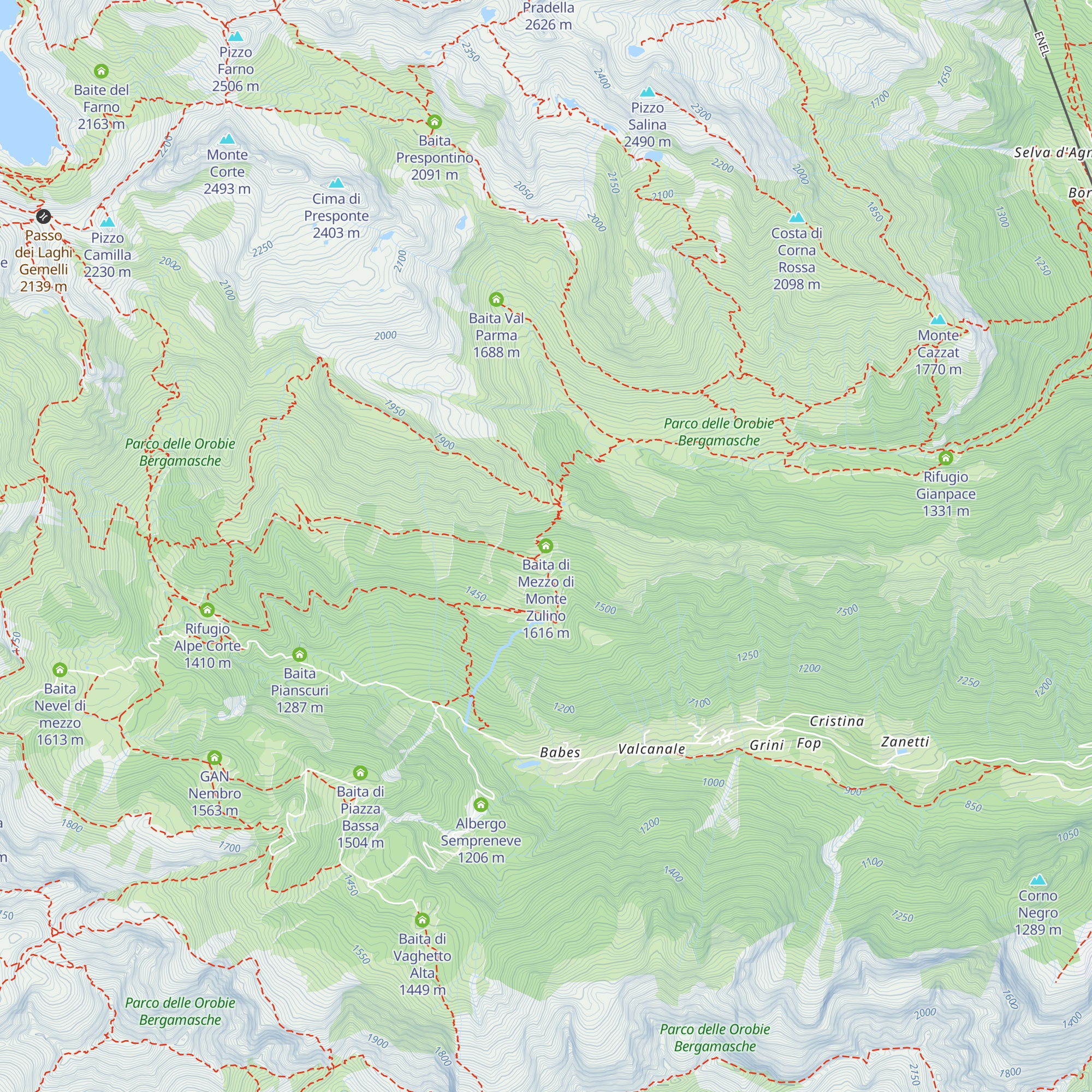 Baita di Mezzo di Monte Zulino map