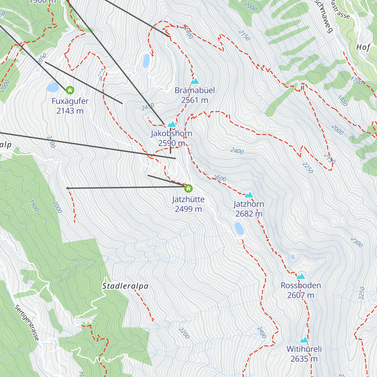 Jatzhütte map