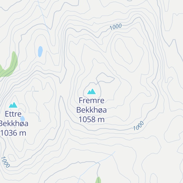 Map of Fremre Bekkhøa