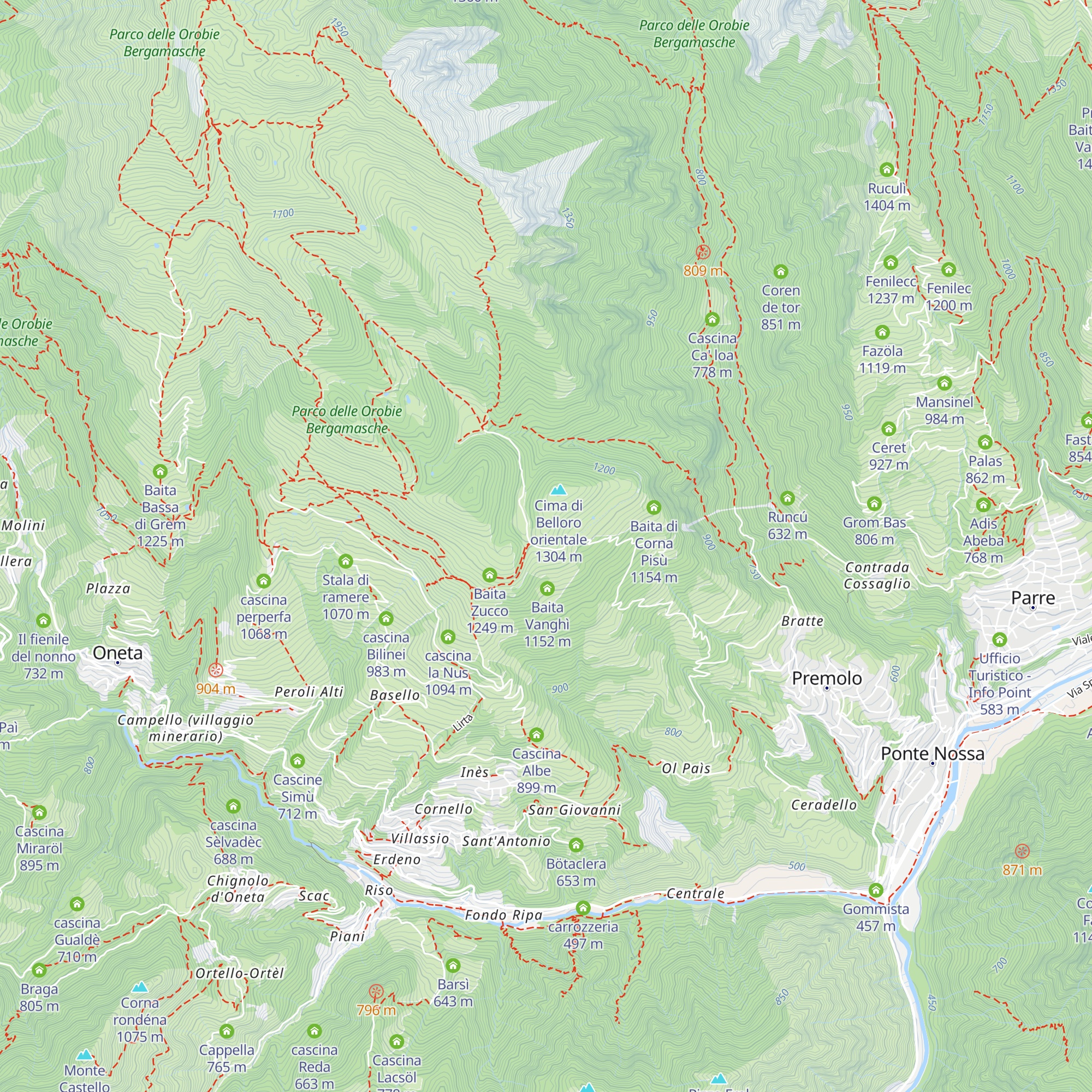 Baita Palazzo di Caino map