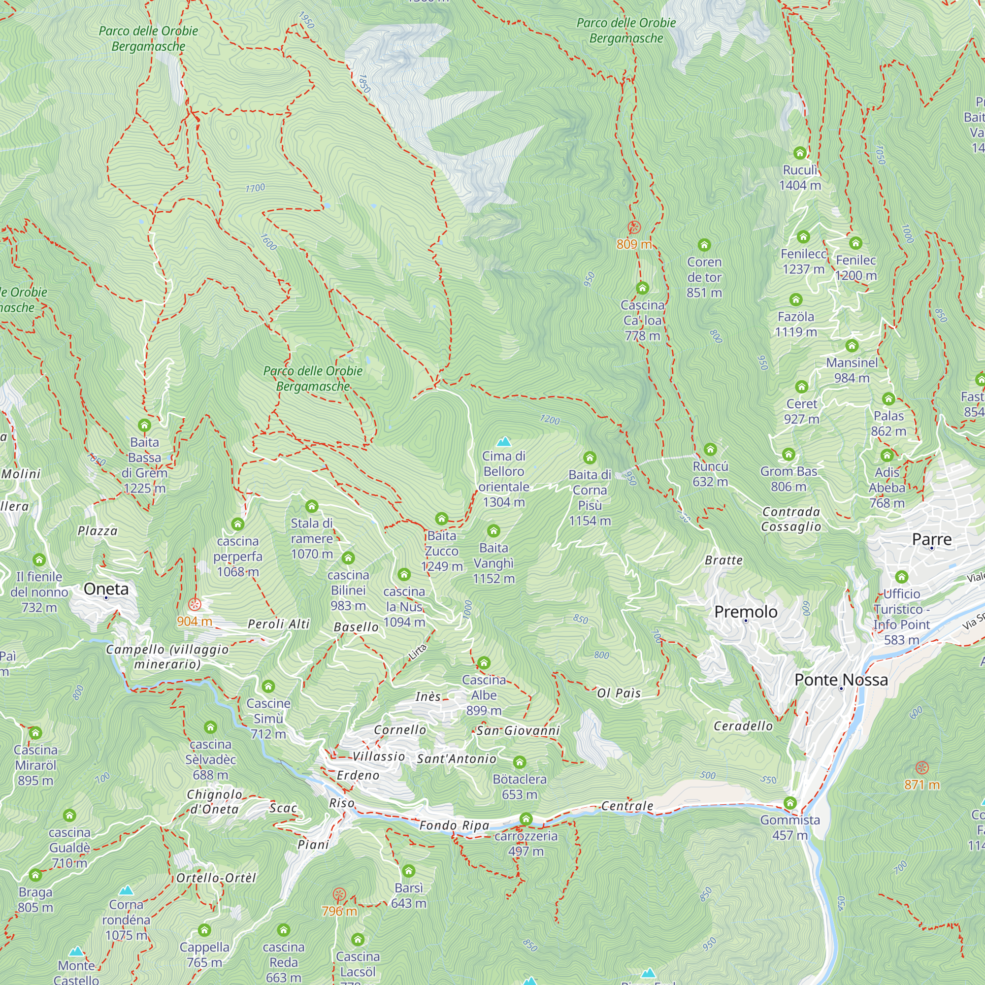 Baita Palazzo di Caino map