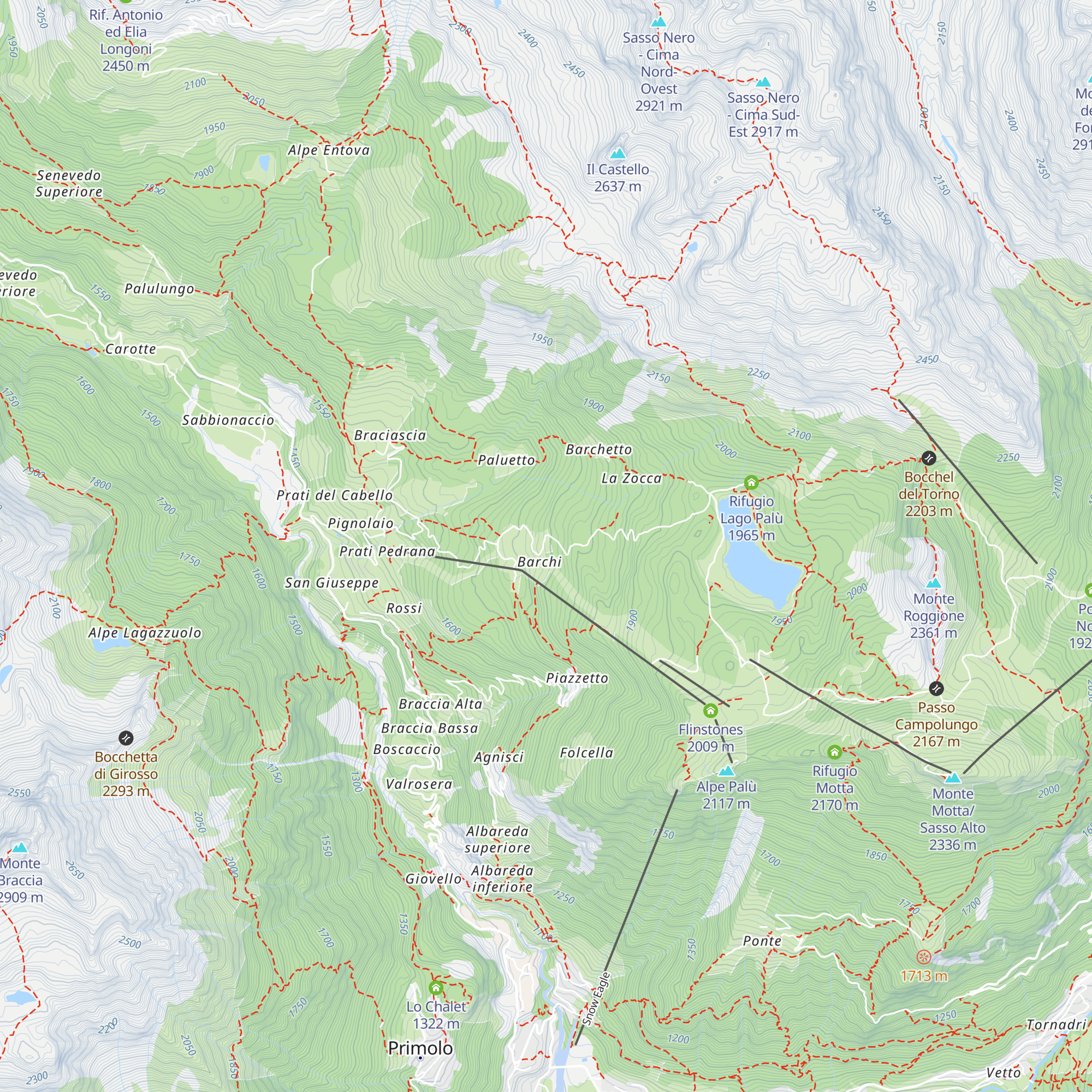 Rifugio Barchi map