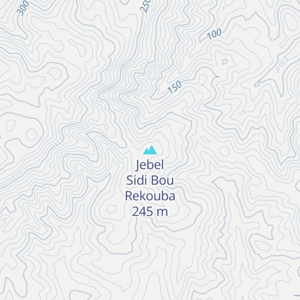 Map of Jebel Sidi Bou Rekouba