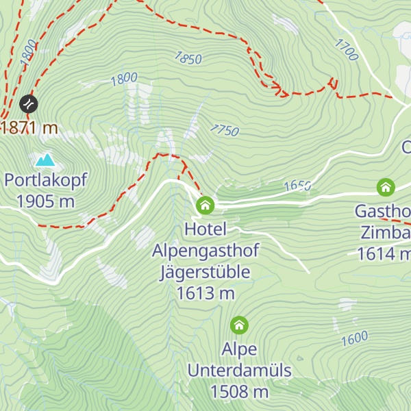 Map of Hotel Alpengasthof Jägerstüble