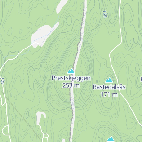 Map of Prestskjeggen