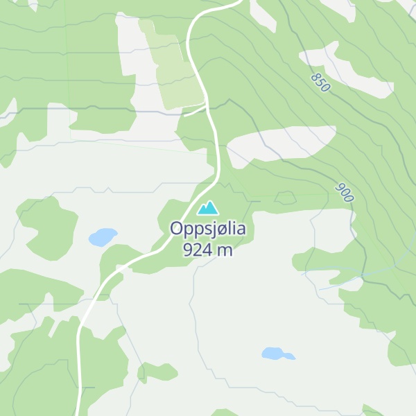 Map of Oppsjølia