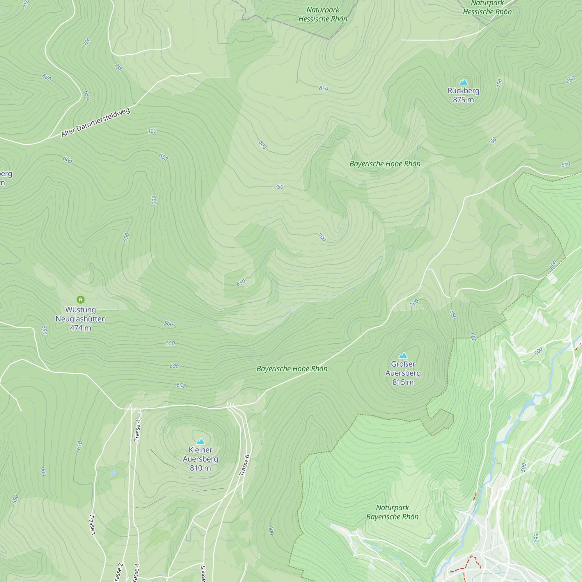 Wüstung Altglashütten map