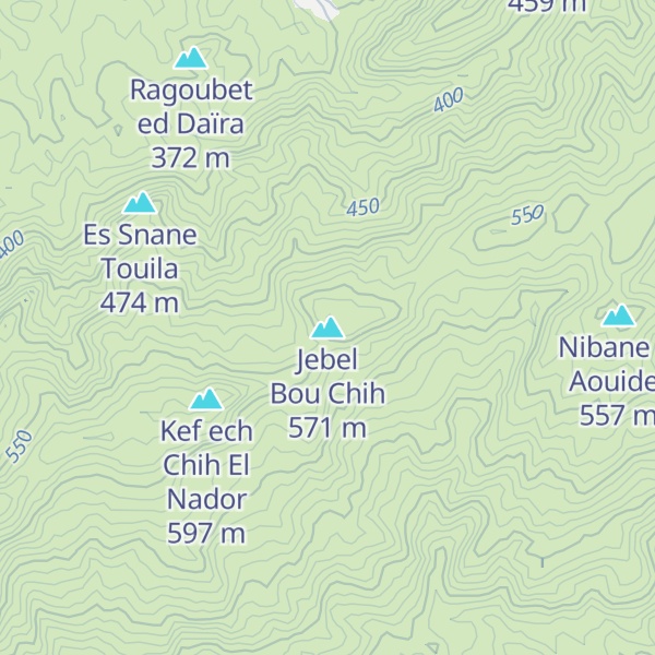 Map of Jebel Bou Chih