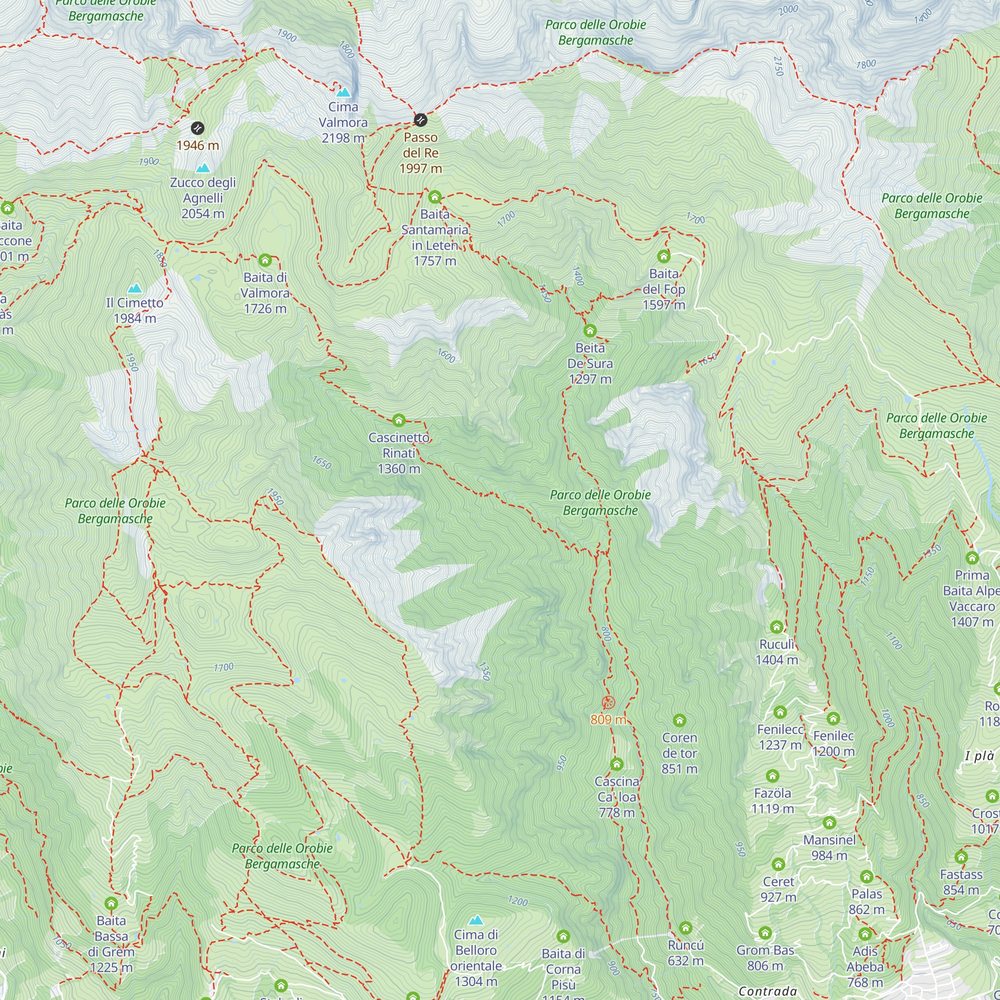 Cascinetto Costa Bruciata map