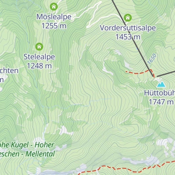 Map of Hintersuttisalpe
