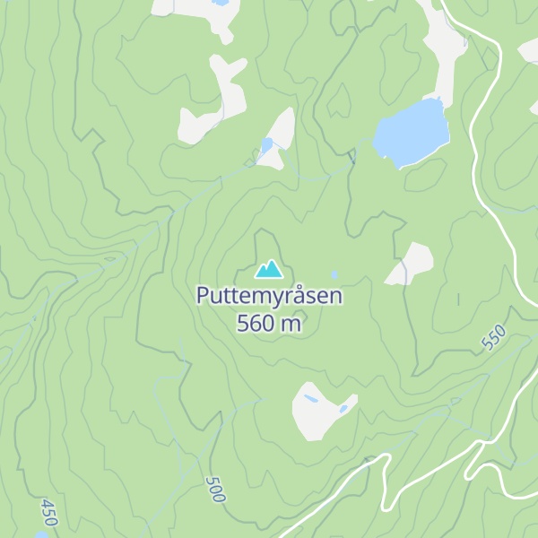Map of Puttemyråsen