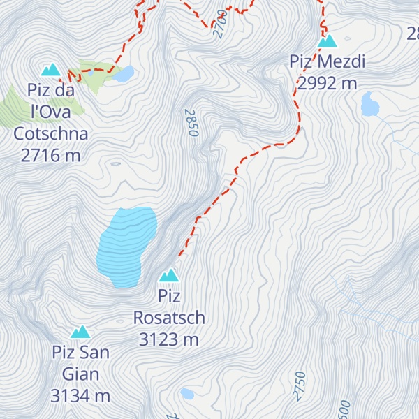 Map of Cuolm d'Mez
