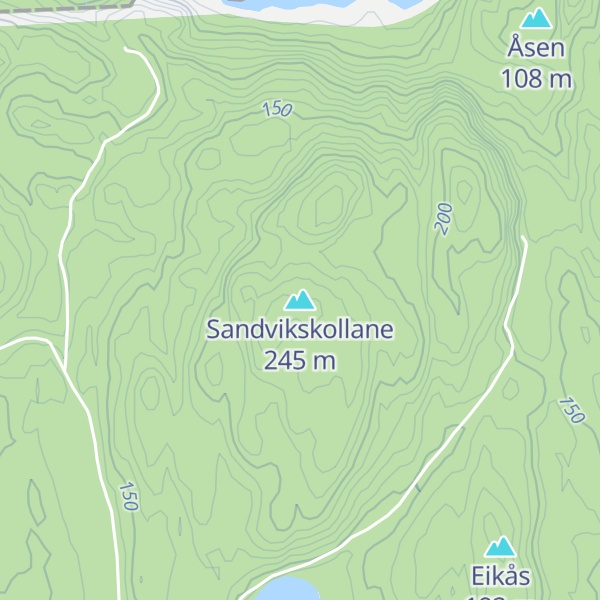 Map of Sandvikskollane