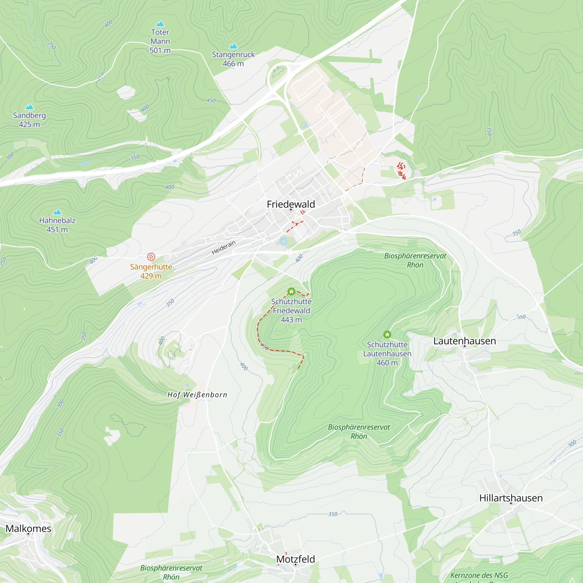 Schutzhütte Friedewald map