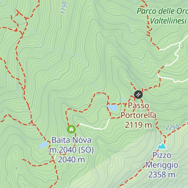 Map of Rifugio Facetti (ex Baita di Sciuch) m.2000 (SO)