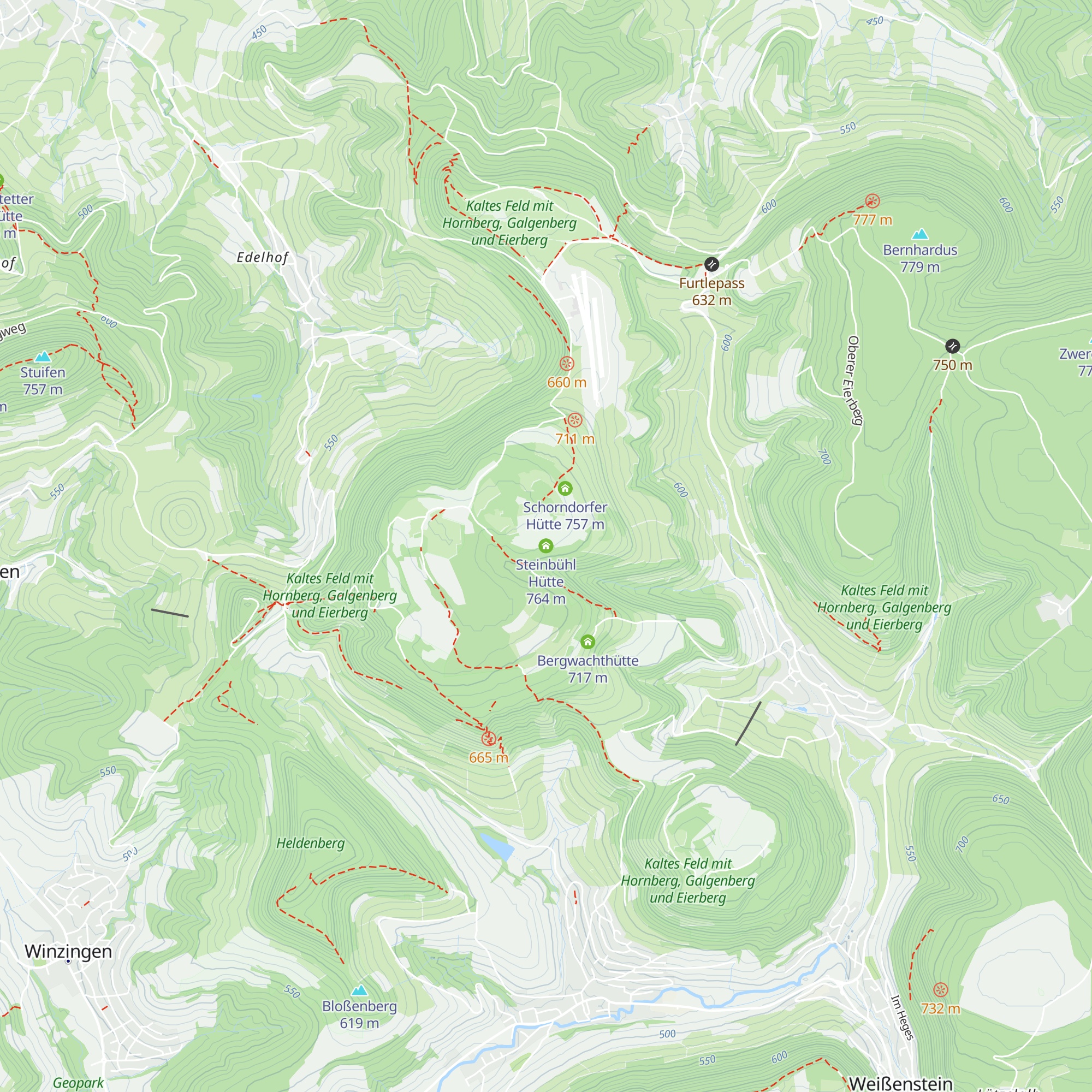 Steinbühl Hütte map