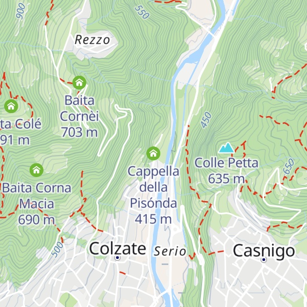 Map of Cappella della Pisónda