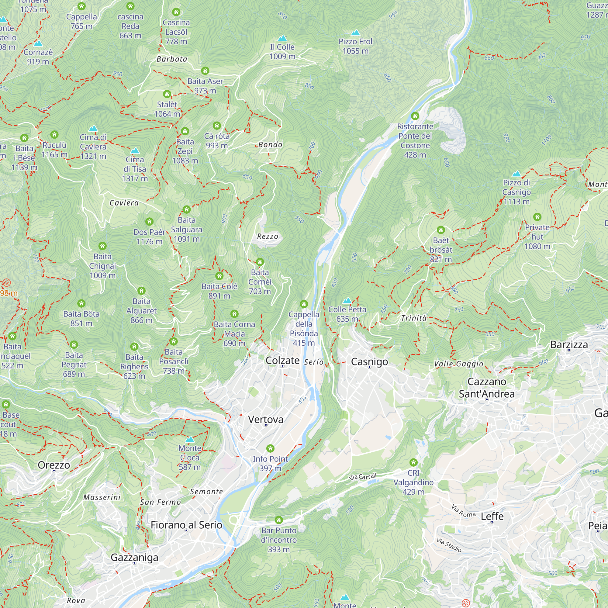 Cappella della Pisónda map