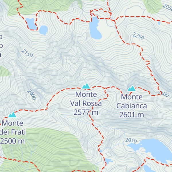 Map of Monte Val Rossa