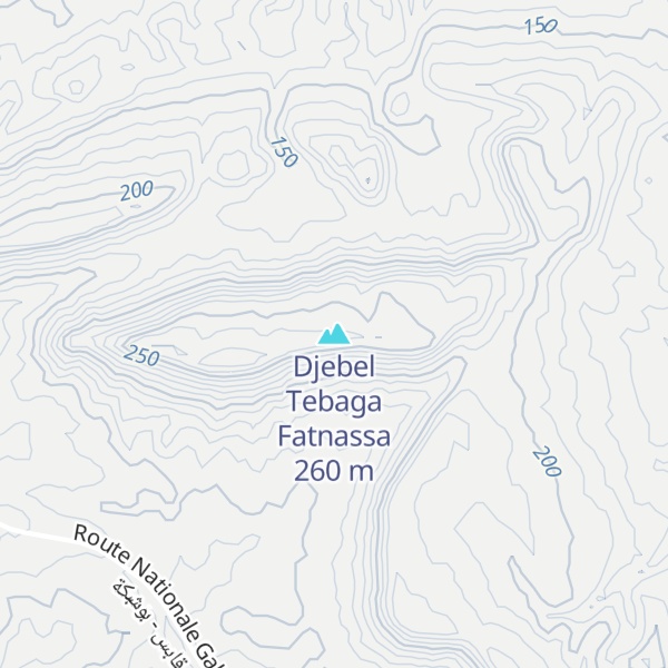 Map of Djebel Tebaga Fatnassa