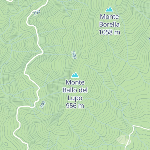 Map of Monte Ballo del Lupo