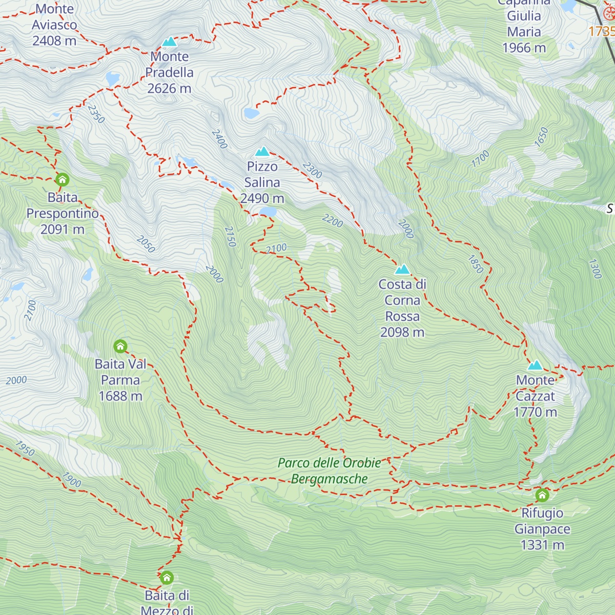 Baita Salina di Mezzo map