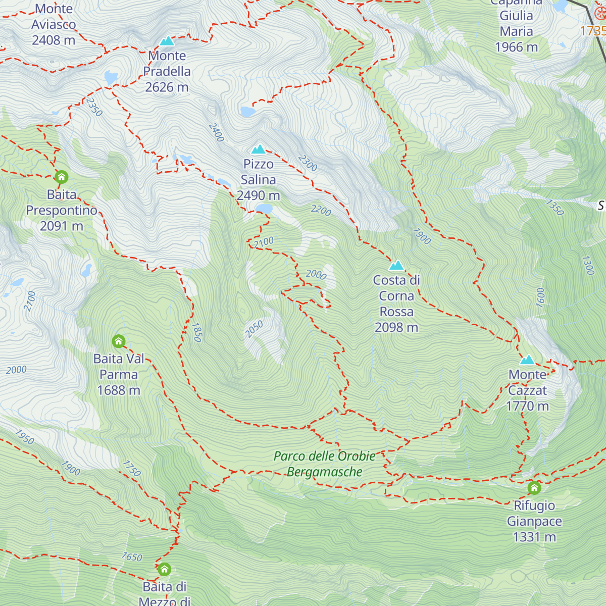 Baita Salina di Mezzo map