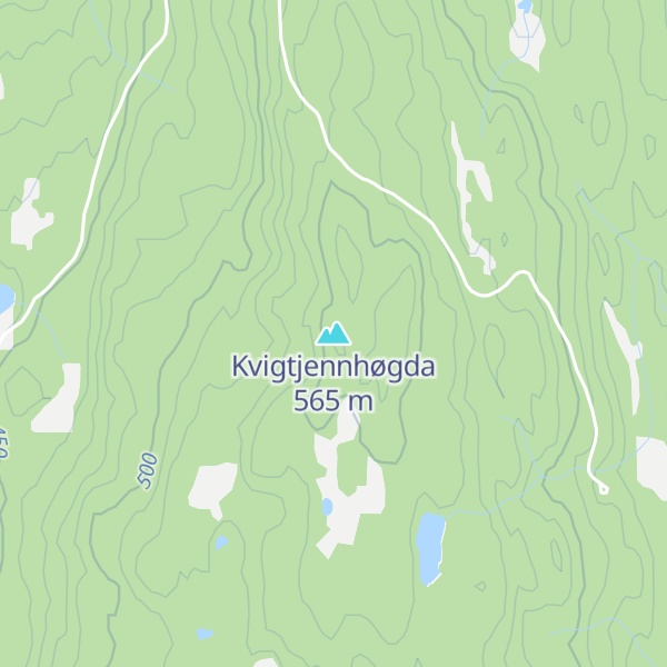 Map of Kvigtjennhøgda