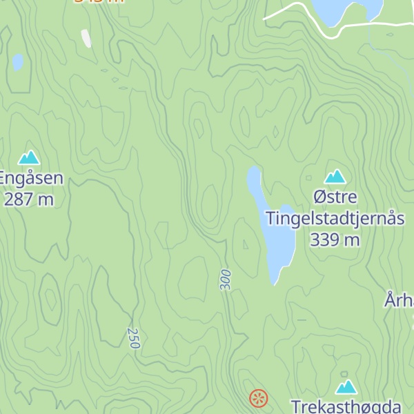 Map of Vestre Tingelstadtjernås