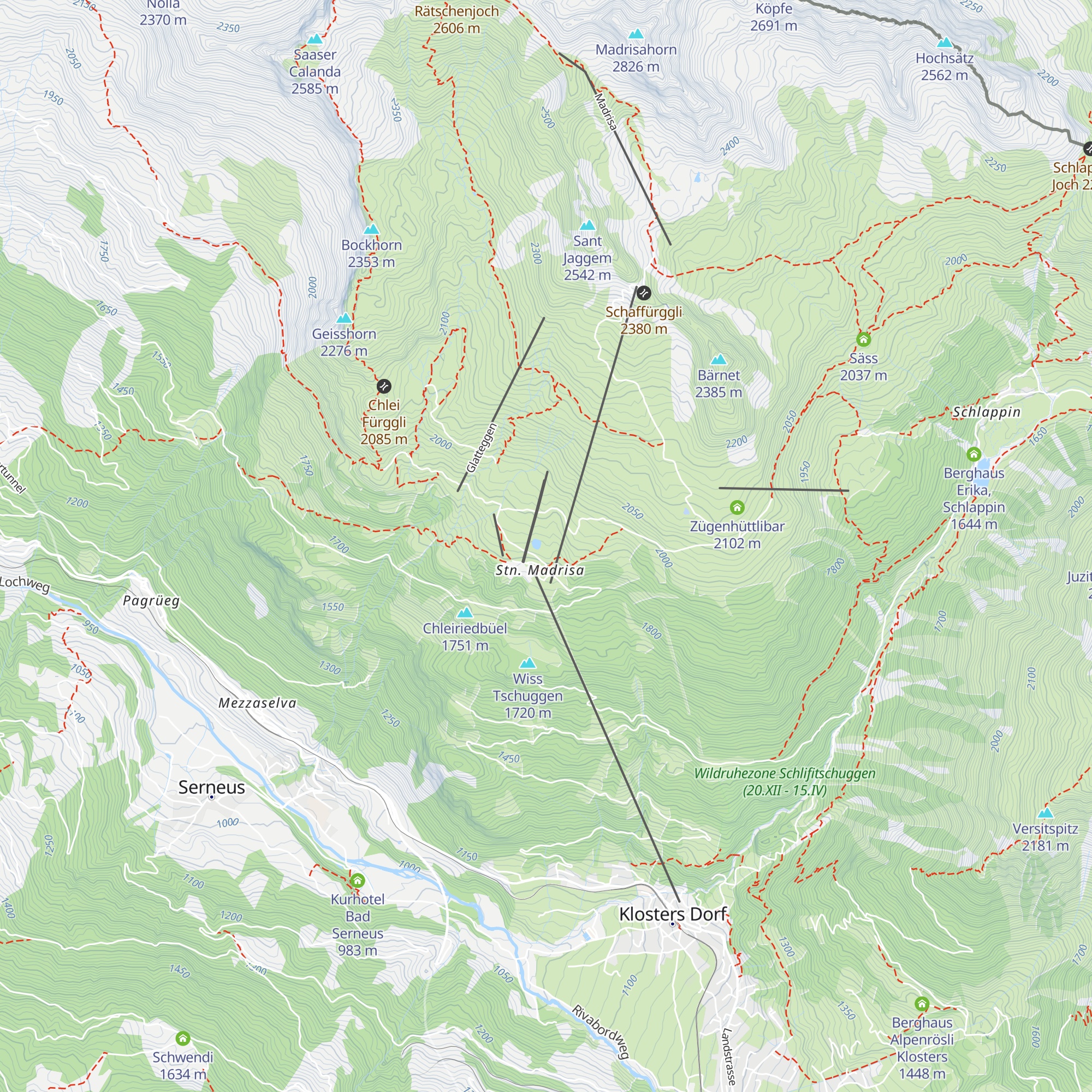 Bergrestaurant Madrisa-Hof map