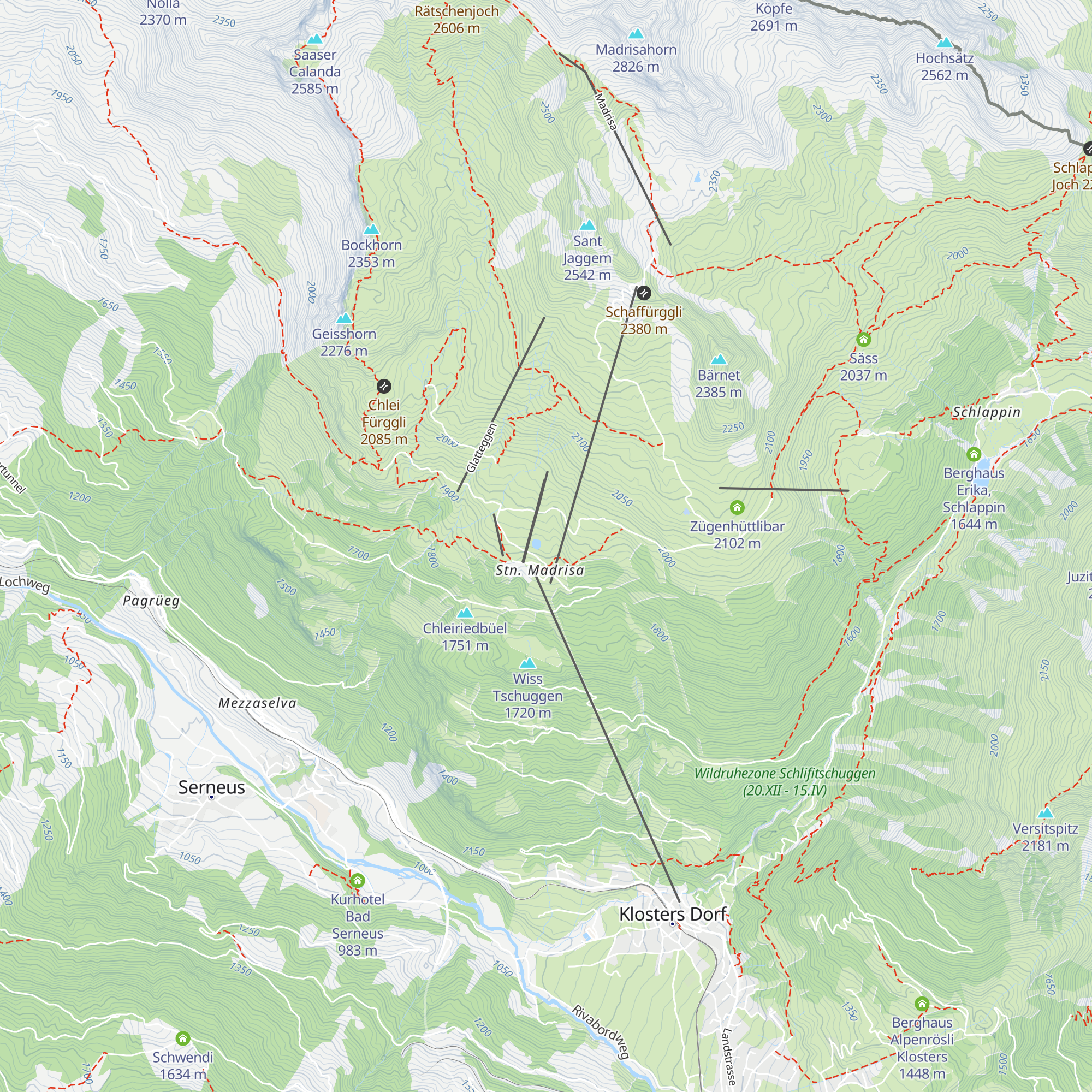 Bergrestaurant Madrisa-Hof map