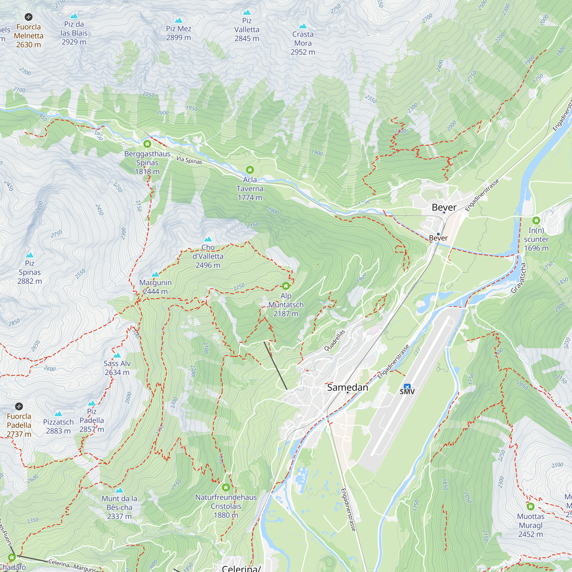 Alp Muntatsch map