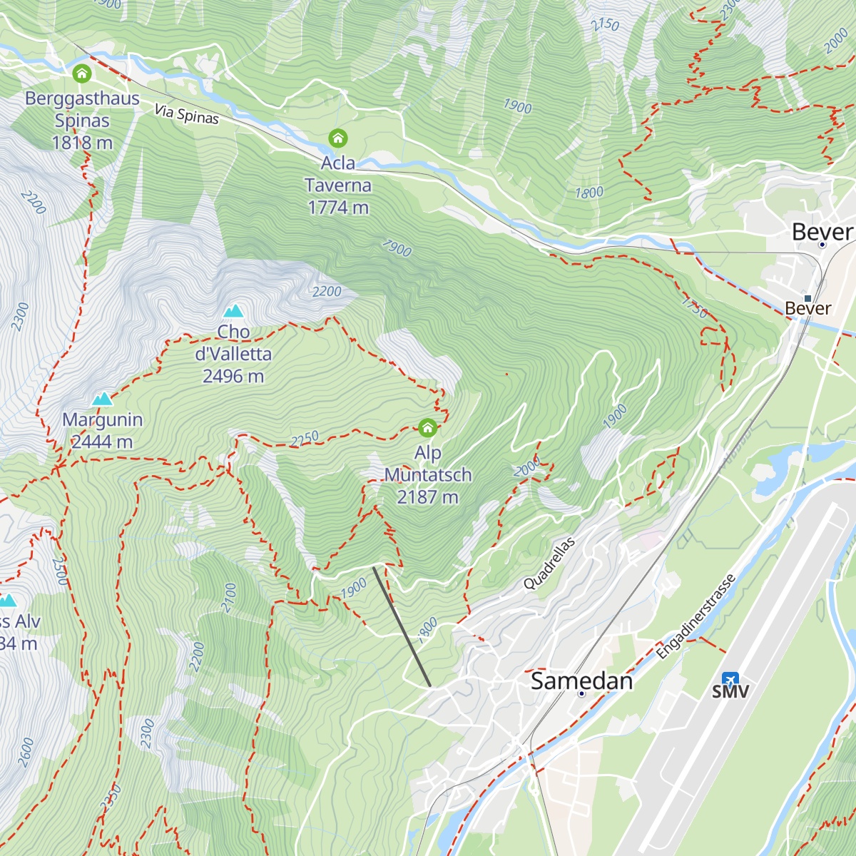 Alp Muntatsch map