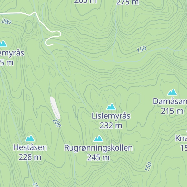 Map of Lislemyr