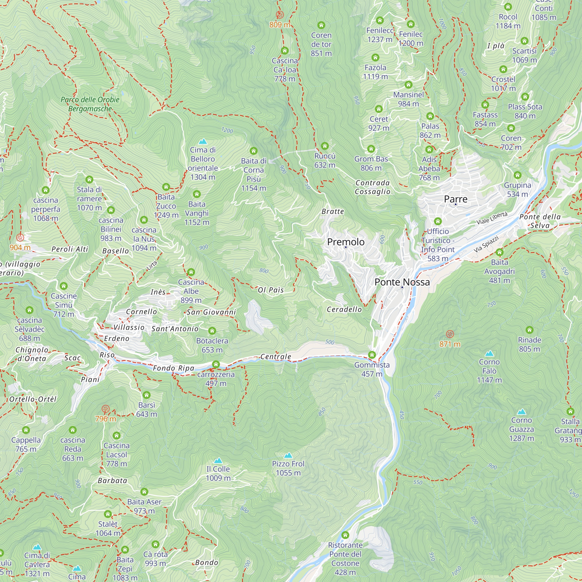 Cascina volpi map
